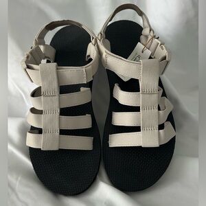 Teva Original Dorado Off White Birch Black - Women's Size 9 / 40 - New w/o Tags